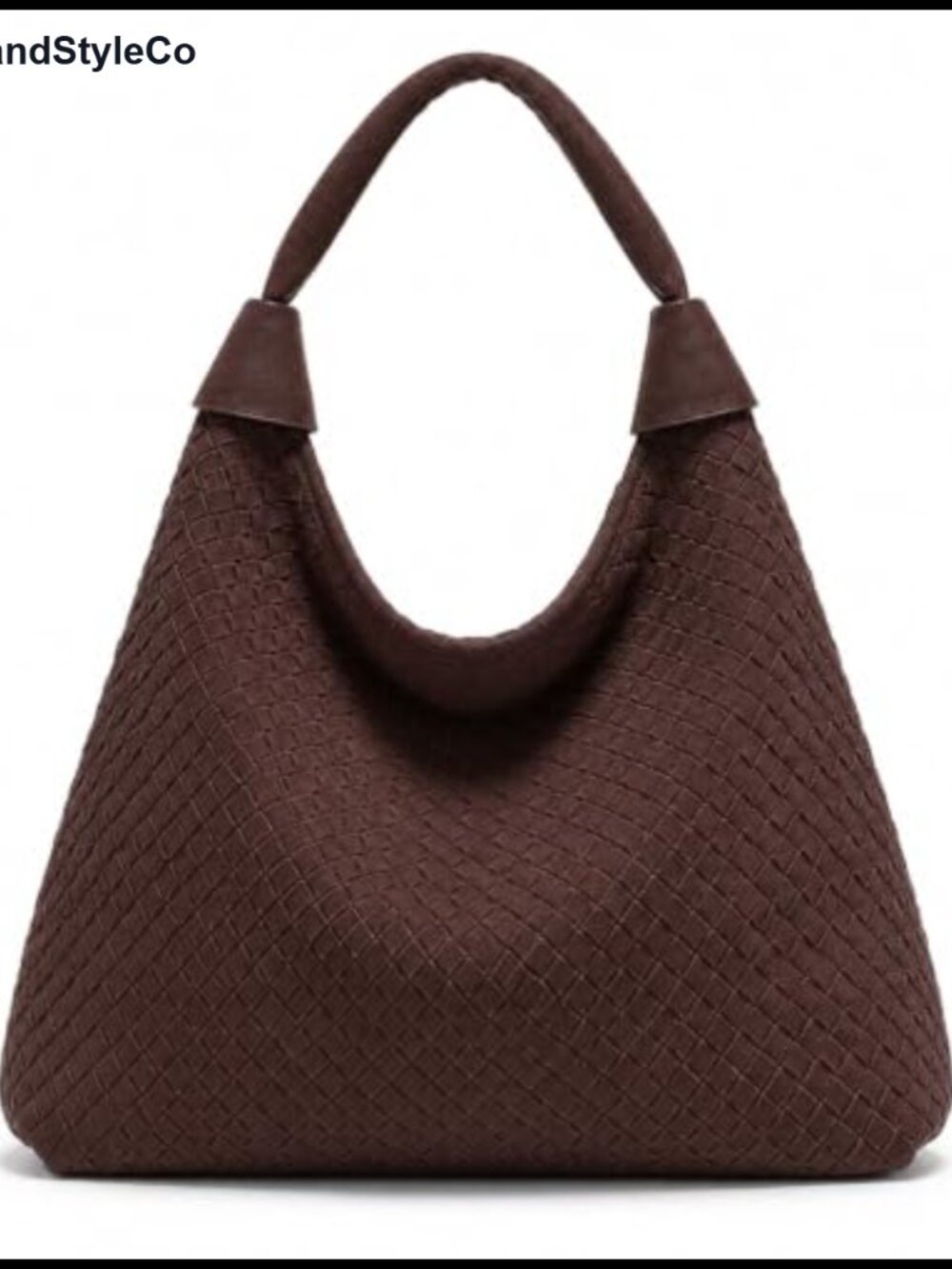 Women's Oversized Woven Suede Tote Bag Slouchy Hobo Purse Satchel Handbag